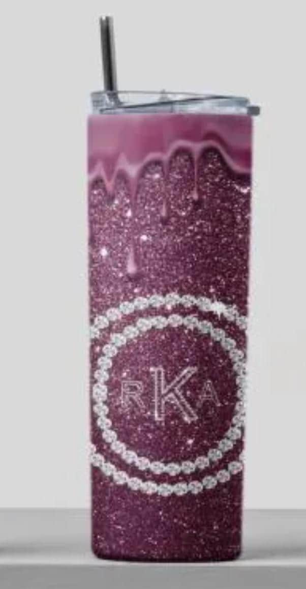Personalized glitter 20 oz tumbler