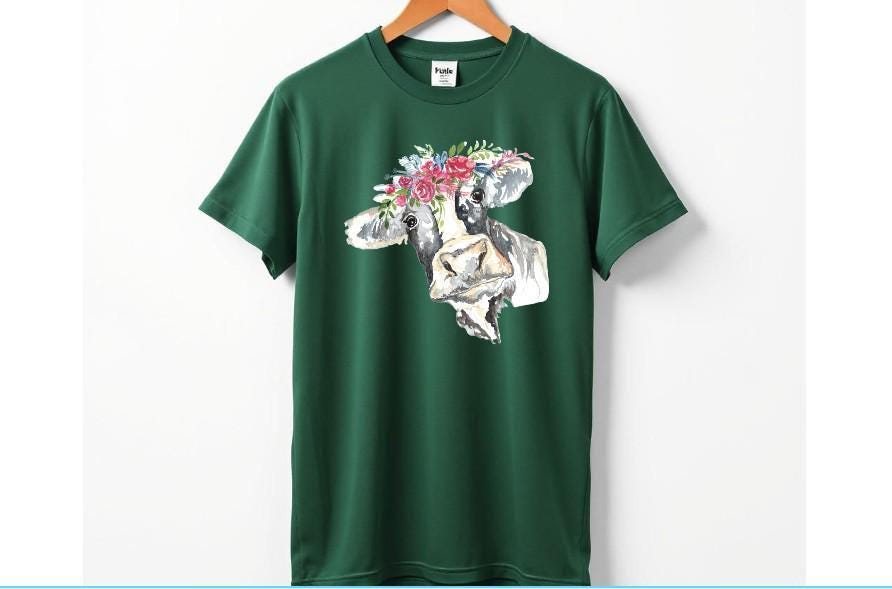 Cow with Flowers t-shirt