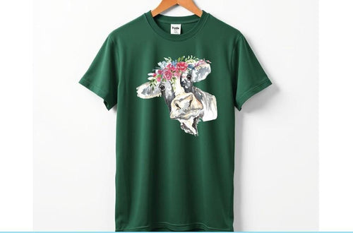 Cow with Flowers t-shirt