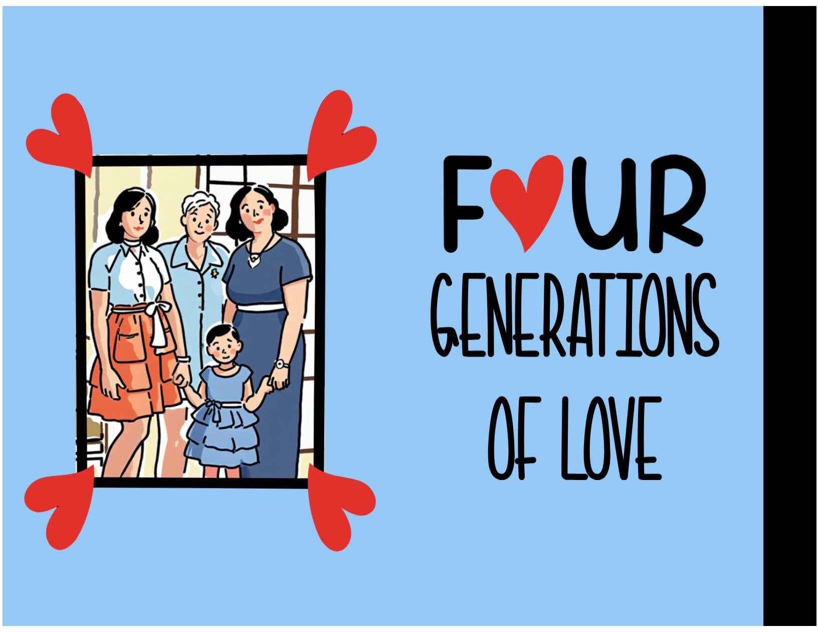 Generations of Love cartoon 20 oz tumbler