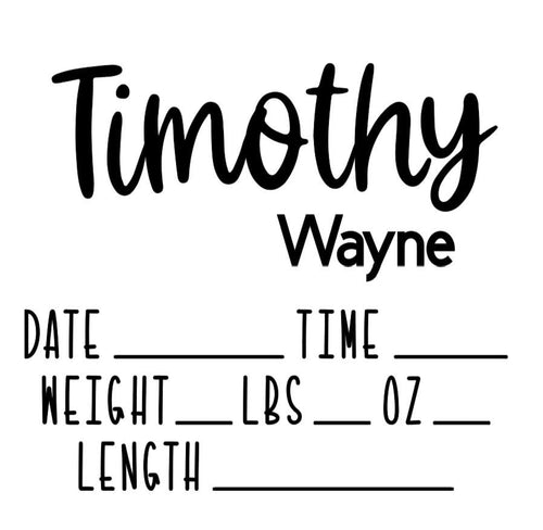 Baby Announcement Sign with name and birth stats