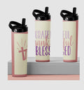 Grateful Thankful Blessed 20 oz water bottle tumbler