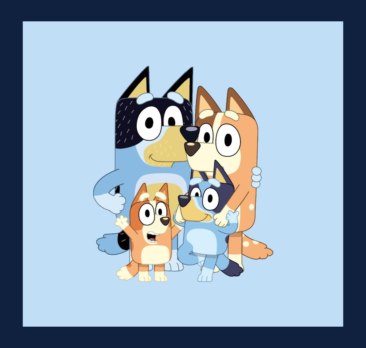 Bluey and Family 20 oz water bottle tumbler