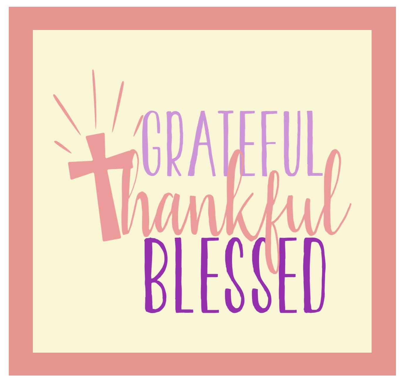 Grateful Thankful Blessed 20 oz water bottle tumbler