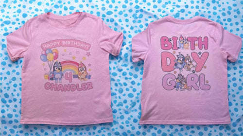 Bluey birthday girl t-shirt-youth