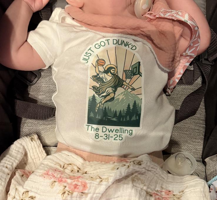 Just Got Dunked onesie for Baptism