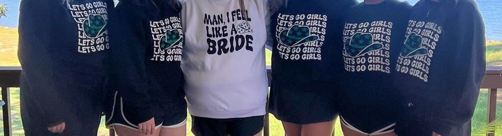 LET’S GO GIRLS Cowboy Hat Sweatshirt – Western Bachelorette, Country Concert Tee, Girls Trip Shirt, Southern Style Graphic Tee