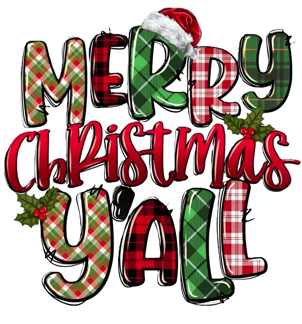 MERRY CHRISTMAS Y'ALL Sweatshirt – Southern Holiday Cheer in Style!