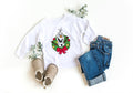 Olaf Christmas Wreath Kids Sweatshirt – Festive Frozen-Inspired Holiday Sweatshirt for Little Snow Fans