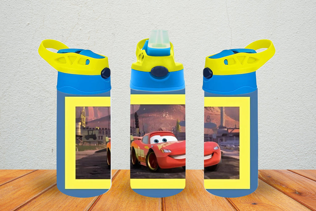 Lightning McQueen Kids Water Bottle – Disney Pixar “Cars” Theme