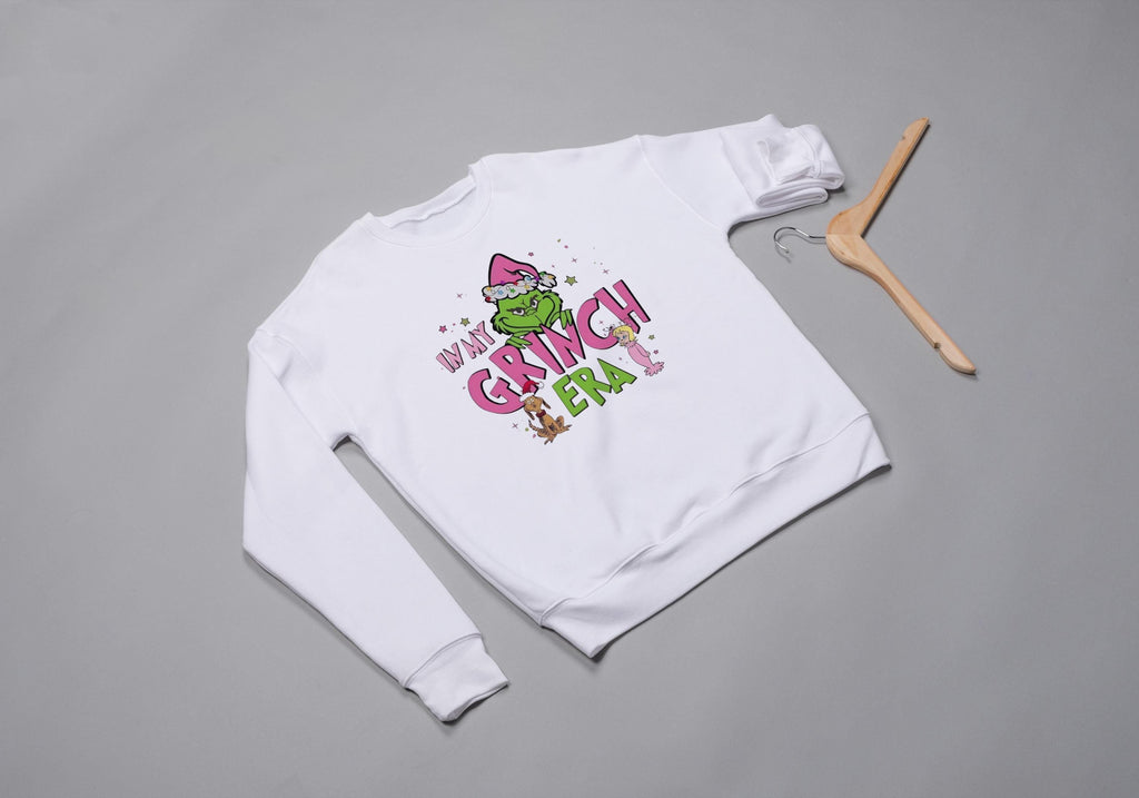 In My Grinch Era Sweatshirt – Funny Christmas Sweatshirt for Kids
