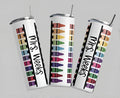 Colorful Crayon Teacher Tumbler – Personalized Gift for Educators